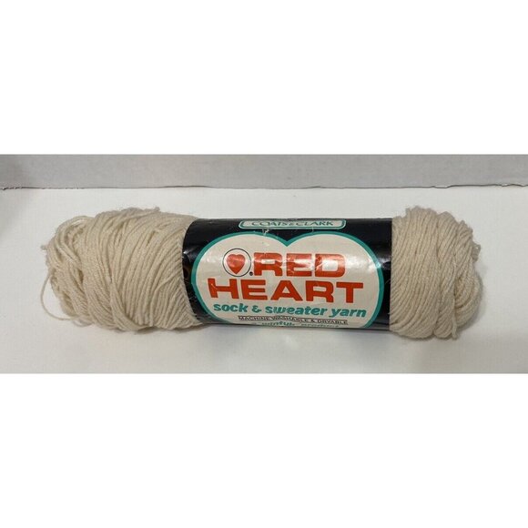 Red Heart Sock and Sweater Yarn New Eggshell Cream 111 One Skein - Picture 1 of 3
